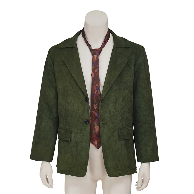 Game Disco Elysium Harrier Du Bois Cosplay Costume Green  Jacket Tie Uniform Full Set Halloween Party Clothes