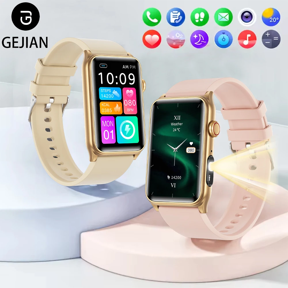 

GEJIAN For Android IOS Smart Bracelet Women Smartwatch Men Heart Rate Blood Oxygen Waterproof Sport Smart Band Watch For Ladies