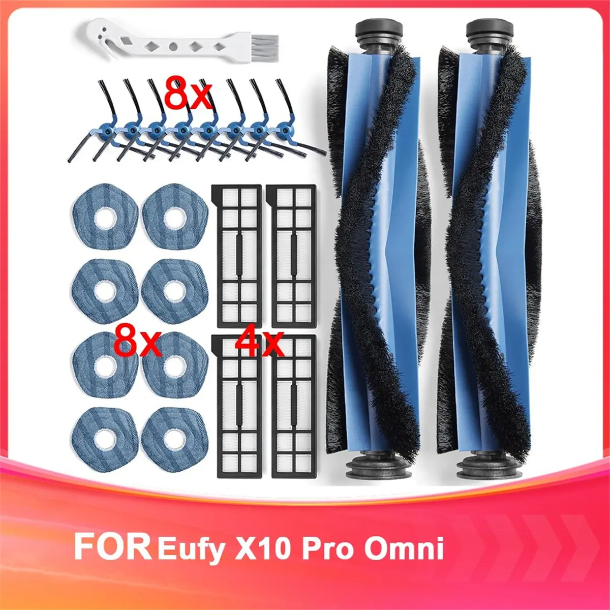 BRILLIANT Replacement Parts for X10 Pro Omni Robotic Vacuum Cleaner - Quality Accessories for Better Cleaning Performance
