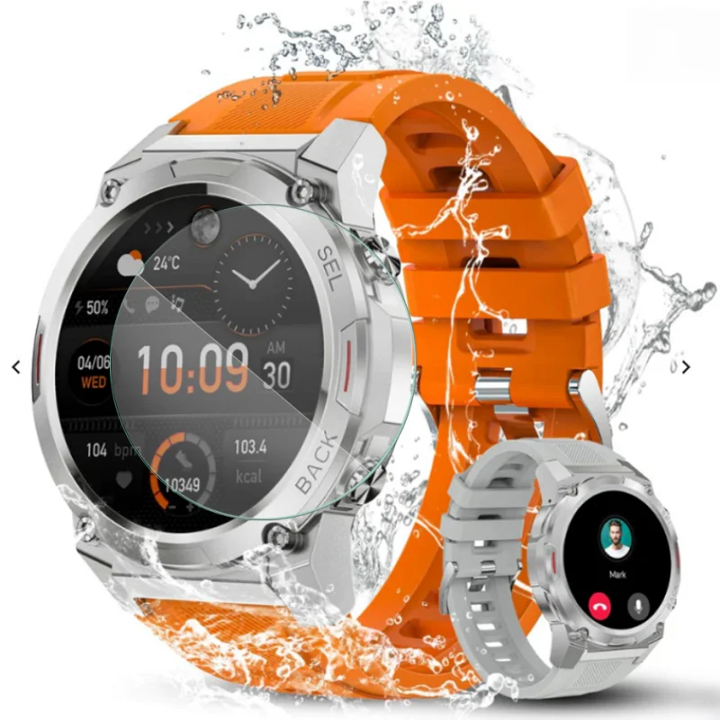 2 Stück Smartwatch gehärtetes Glas für Oukitel BT50 Smartwatch Displays chutz folie für Oukitel BT50 Schutz folie Displays chutz folie