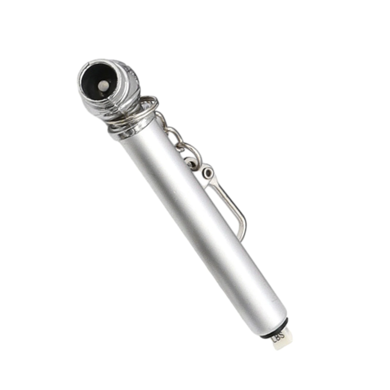 Car Vehicle Mini Tire Pressure Gauge Wheel Pressure Gauge Random Color 10-50PSI with Hanging Chain Sturdy Aluminium 8cmx0.9cm