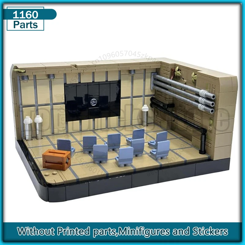

Space Movie Base Briefing Room Diorama MOC Building Blocks Architecture Model Bricks DIY Assemble Display Toys Xmas Gifts