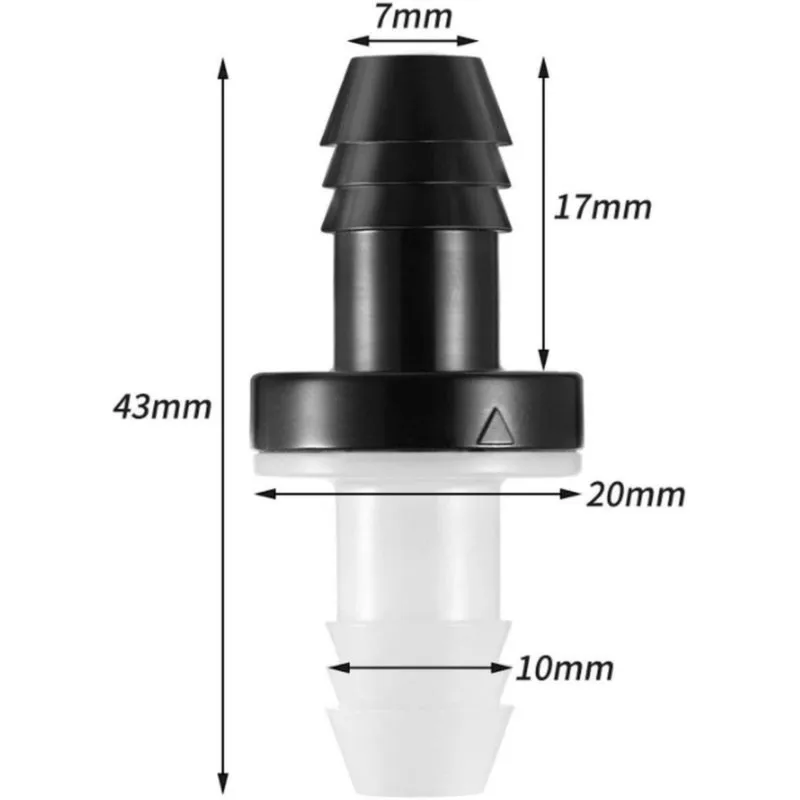 DT19 6pcs 3/8 Inch One-Way Straight-Through Vacuum Check Valve, ABS Plastic Non-Return Valve, for Water Air Systems