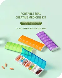 1 STÜCK Tragbare 7 Tage wöchentlich Tablet Pille Medizin Box Halter Lagerung Organizer Container Fall Pille Box Splitter