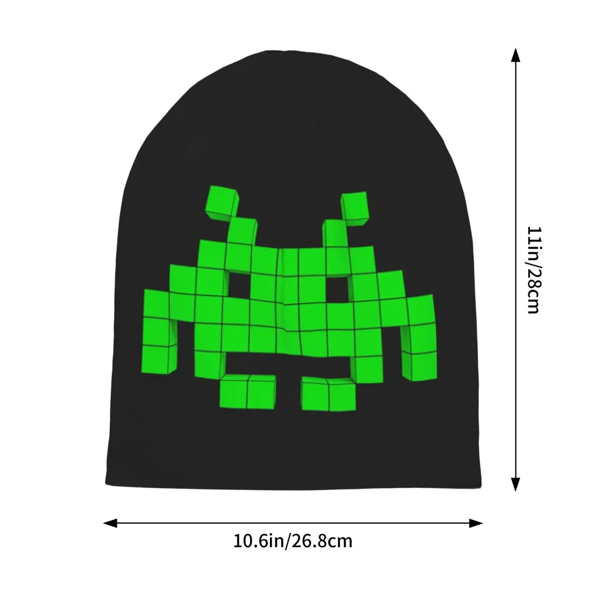 Retro Game Space Invaders Black Men Women Adult Beanies Cap Knitting Bonnet Hat Warm Fashion Autumn Winter Outdoor Skullies Hats