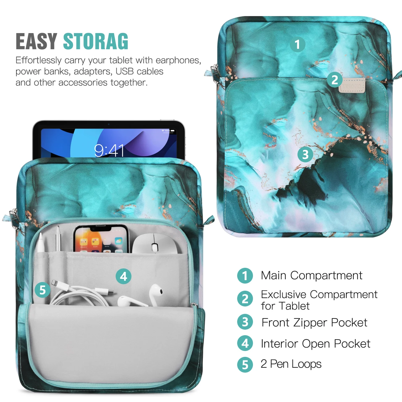 Handtas Sleeve Case Voor Ipad Pro 11 2021, Ipad Air 5 4 10.9, Ipad 10.2, galaxy Tab A8 10.5 Laptop Tas Met Schouderriem