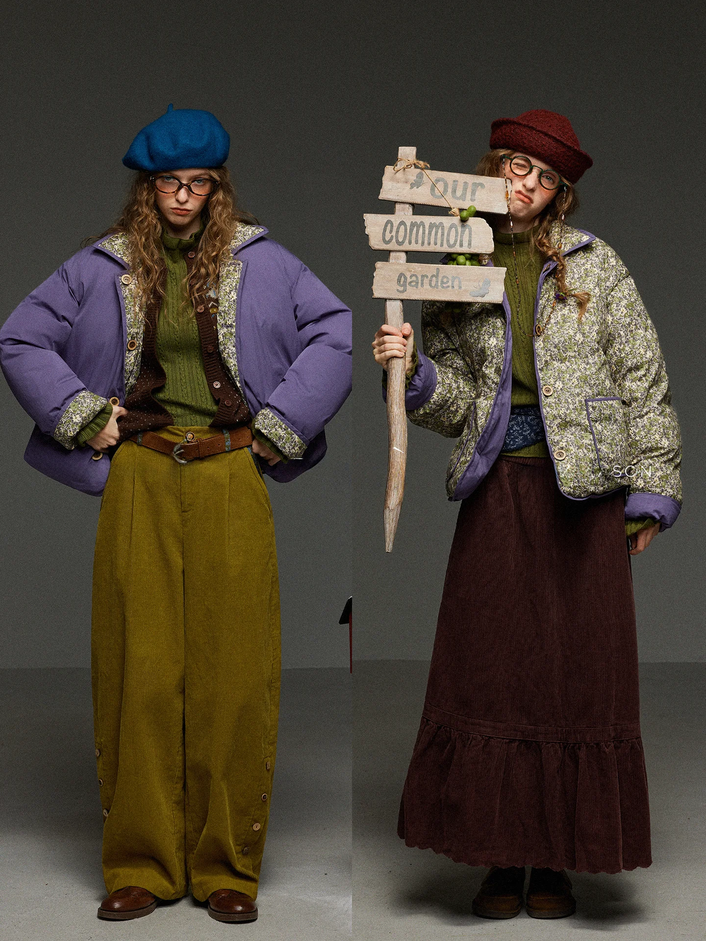 

TNIT Retro Floral Print Double-Sided Wear 90 White Du down Puffer Jaet Women Winter Thi Warm Loose Outerwear