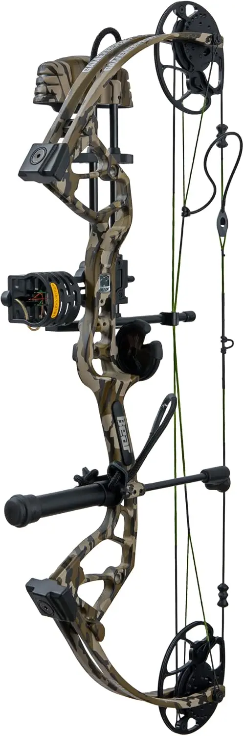 Youth Compound Bow Package, Ready-to-Hunt Set with Up to 50 lb Draw Weight, Camo Pattern