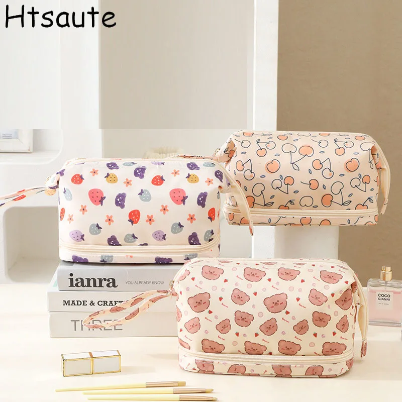 

Ladies Large Capacity Portable Waterproof Cosmetics Storage Bag, Dry and Wet Separation makeup bag makeup organizer cosmetic