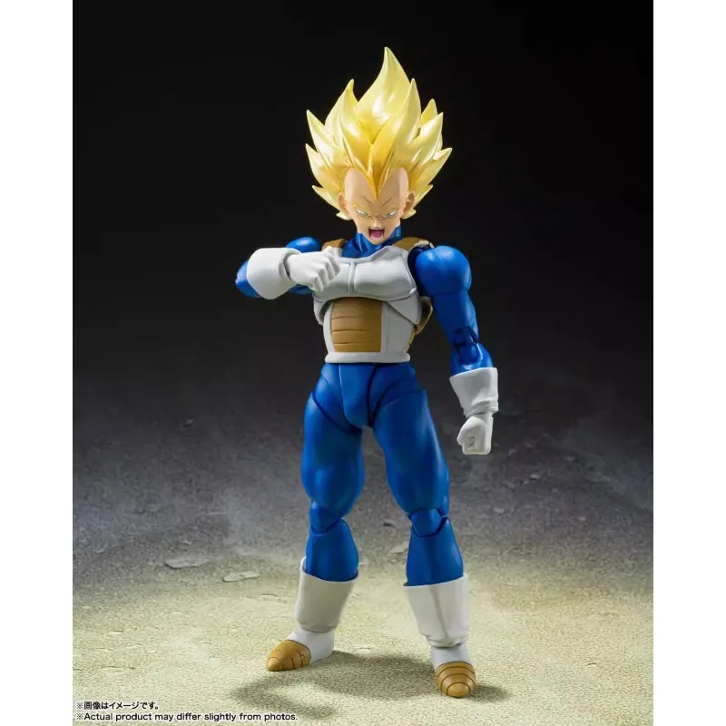 متوفر في المخزون بانداي لعبة دراغون بول فيجيتا SHF سوبر سايان الدم الذهبي الشعر S.H.Figuarts نماذج شخصيات الحركة أنيمي جمع