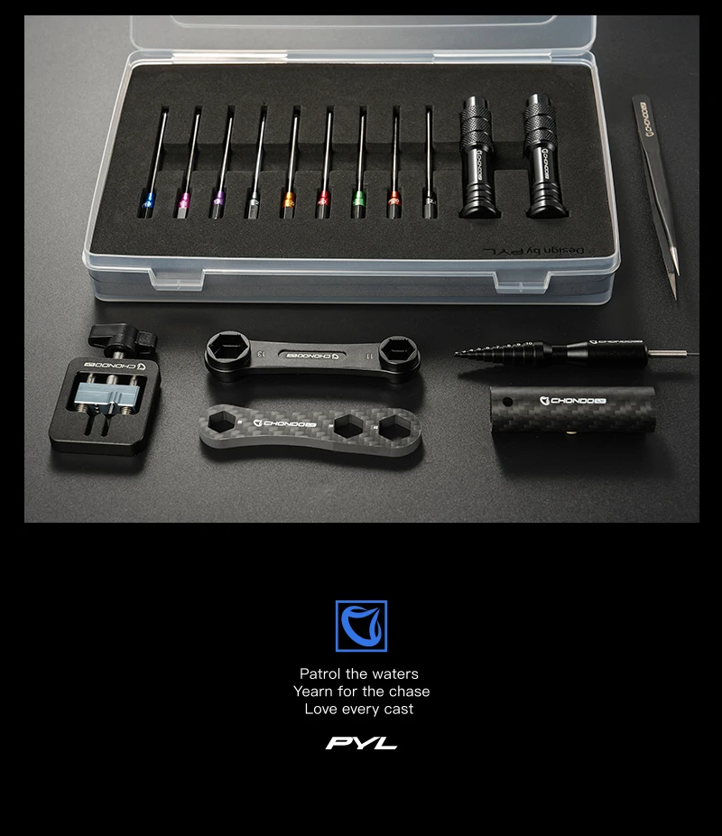 PYL 9+2 Angelrollen-Schraubendreher-Set - Professionelles Reparaturwerkzeug für Shimano, Daiwa & Abu Baitcasting/Casting/Spinning Rollen – Detail 9