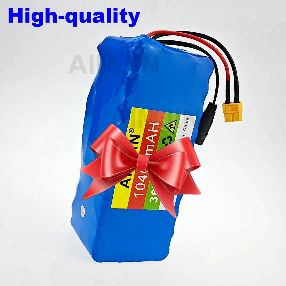 

Аккумулятор 36 В, 10,4 Ач, 18650 10S4P, 500 Вт, аккумуляторы высокой мощности, 42 В, 10400 мАч, с защитой BMS + зарядное устройство