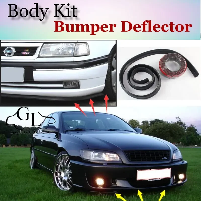 Bumper Lip For Opel Omega B1 B2 For Vauxhall For Lotus Omega Front Spoiler Skirt Scratch Proof Adhesive/ Body Kit Strip