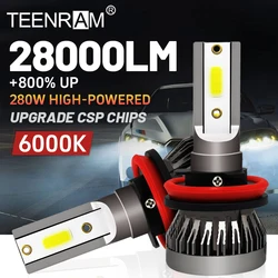 28000LM Canbus LED Headlight 280W H1 H7 H4 H11 H8 H9 9005 HB3 9006 HB4 Car Lights Bulbs 6000K White Auto Headlamps 12V 24V