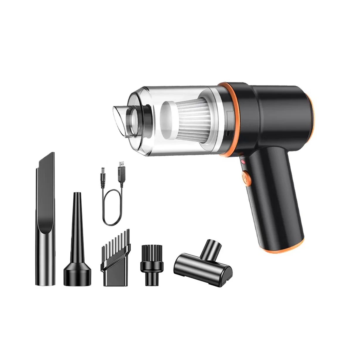 Hands taub sauger für Auto und zu Hause kabelloser tragbarer trockener nasser Mini-Staubsauger schwarz