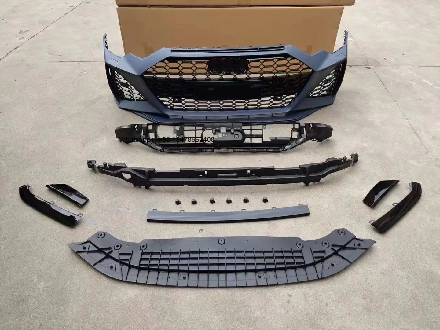 

Suitable for A6L Modification Upgrade RS6 Body Kit Front Bumper Assembly Car Grille Fog Light Upgrade