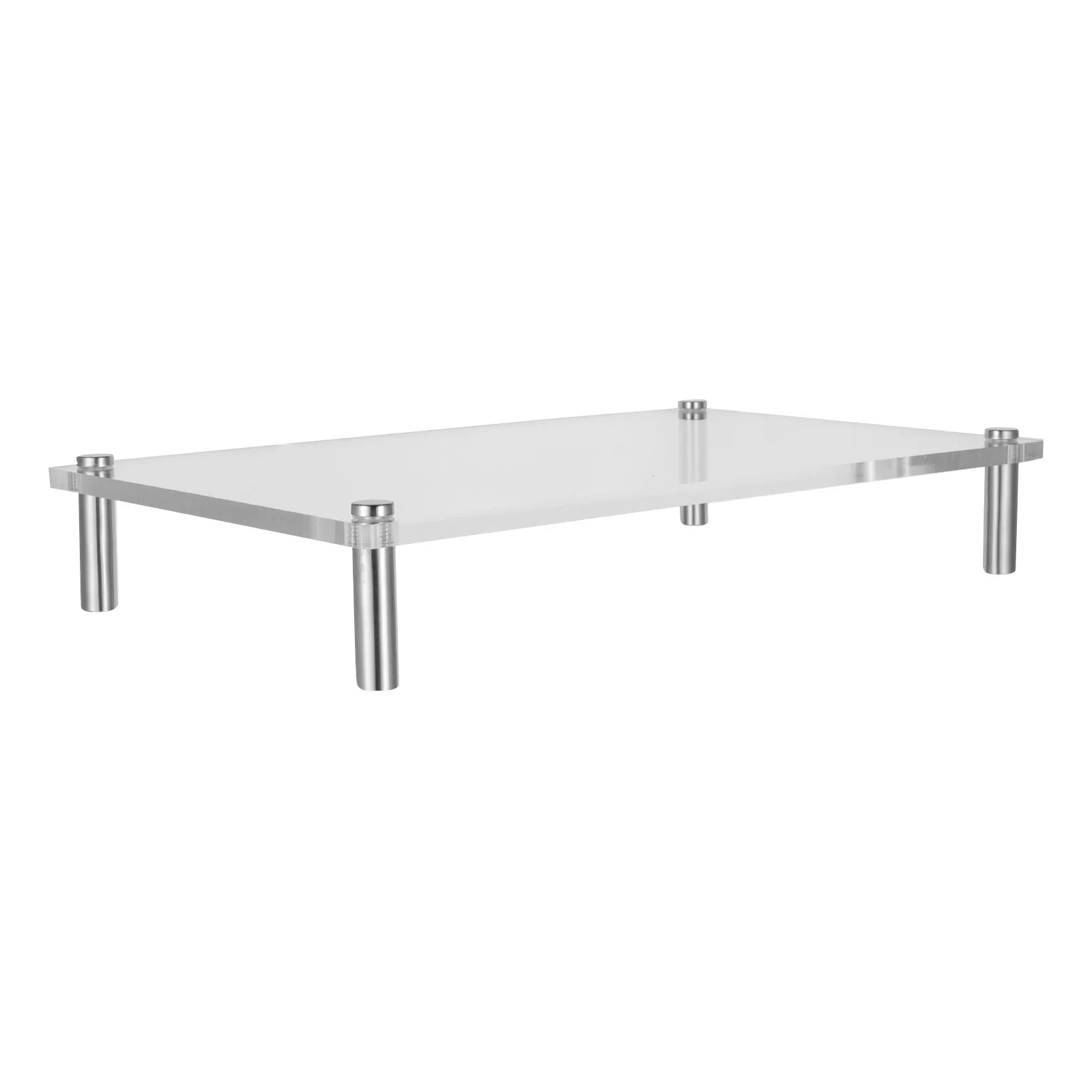 Acrylic Monitor Stand Riser Transparent Laptop Storage Stand Desk Computer Screen Riser Holder Space Saving Desktop Organizer
