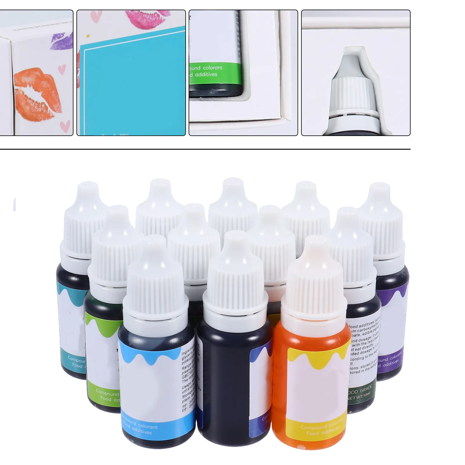 12pcs 립글로스용 식물 색소 세트 Diy 천연 액체 착색제 염료 립밤 색소 립스틱 착색제