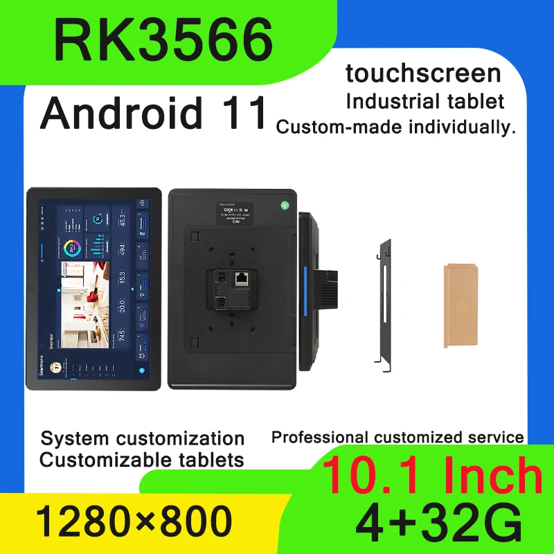 Enable Fluent Touch Control, POE RGB Light Home Assistant   10.1 Inch Android 11 Smart Home Control Panel,  4G+32G