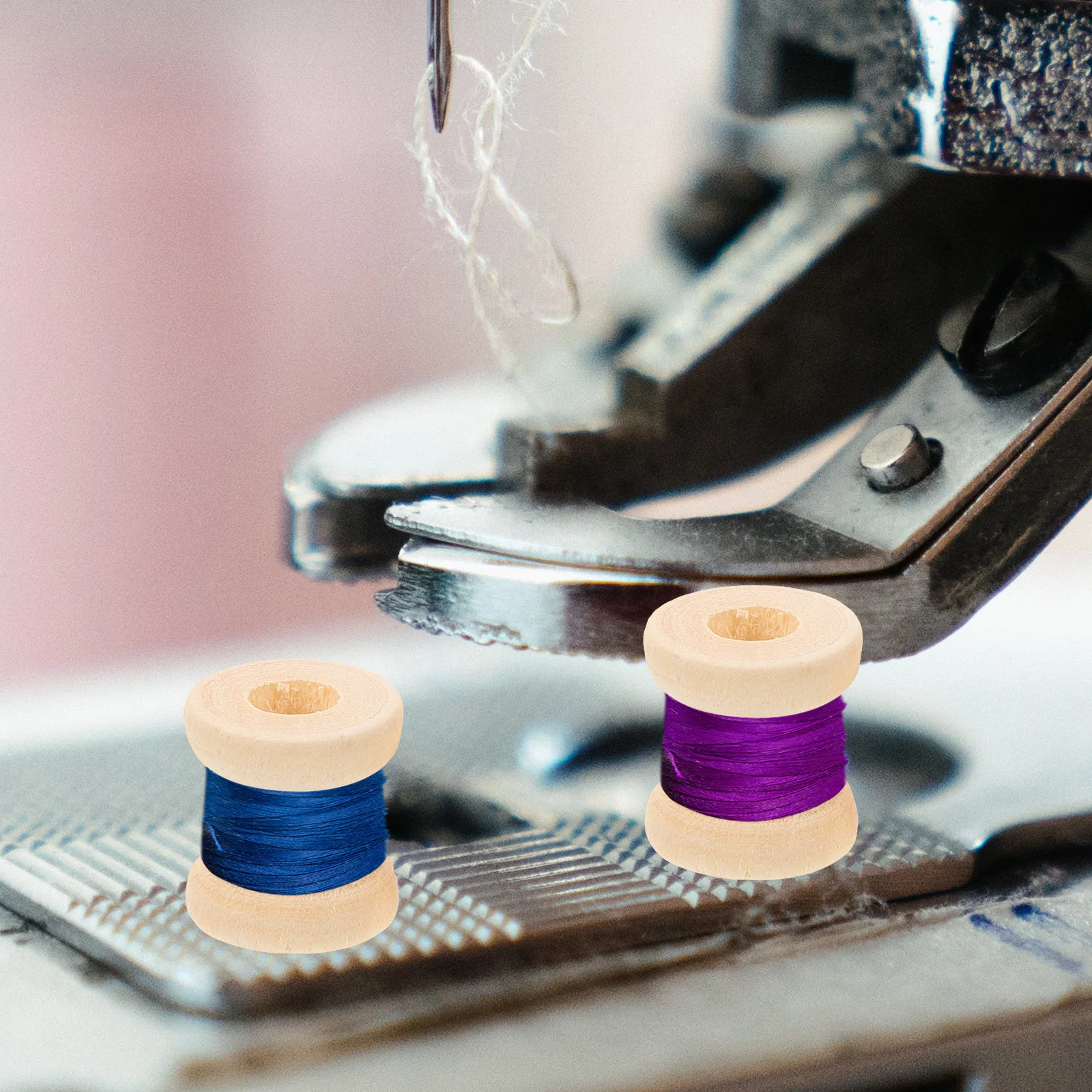 100 قطعة بكرات خشبية ملونة بسهولة غطى بالرمل البناء الصلب للأنشطة اليدوية موضوع خيوط الحبل 13x15 مللي متر