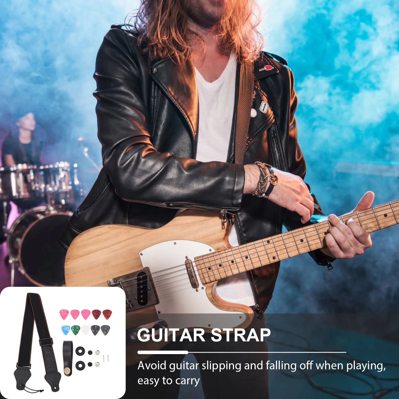 

Guitar Strap Set Guitars Accessories Stand Electric Straps for Stylish Coffee Baby Neck