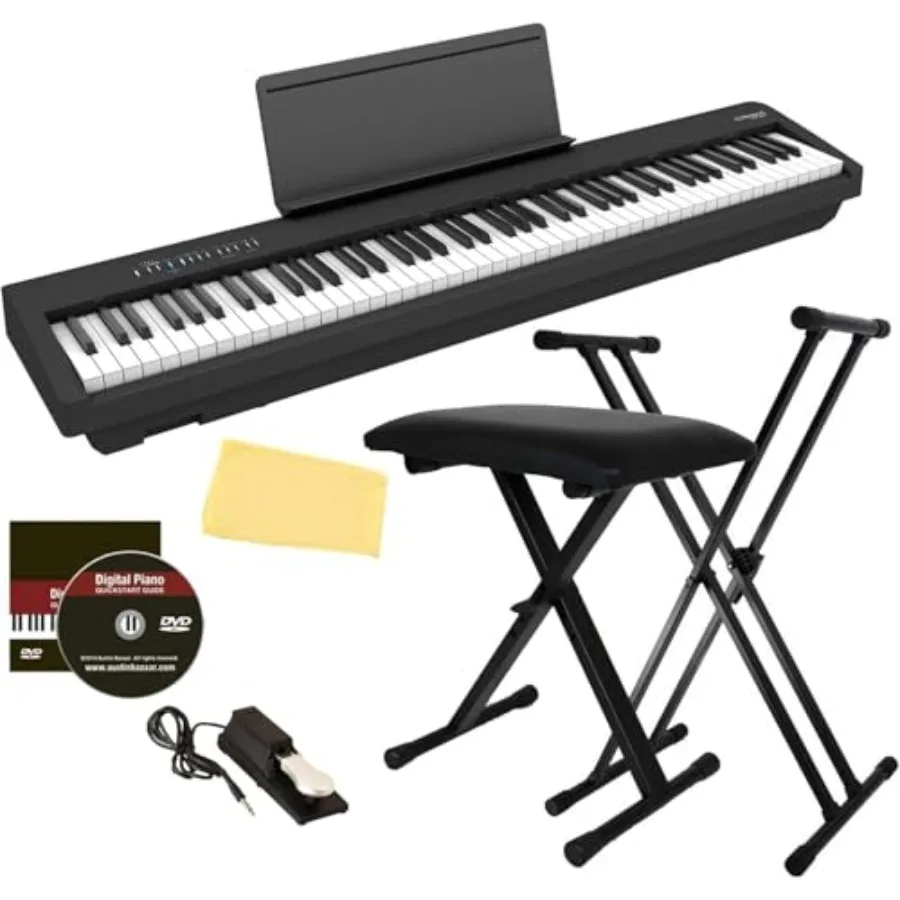 

FP-30X 88-Key Digital Piano - Black for home practice, premium plastic keys, sleek black finish, weighted hammer-action keyboar
