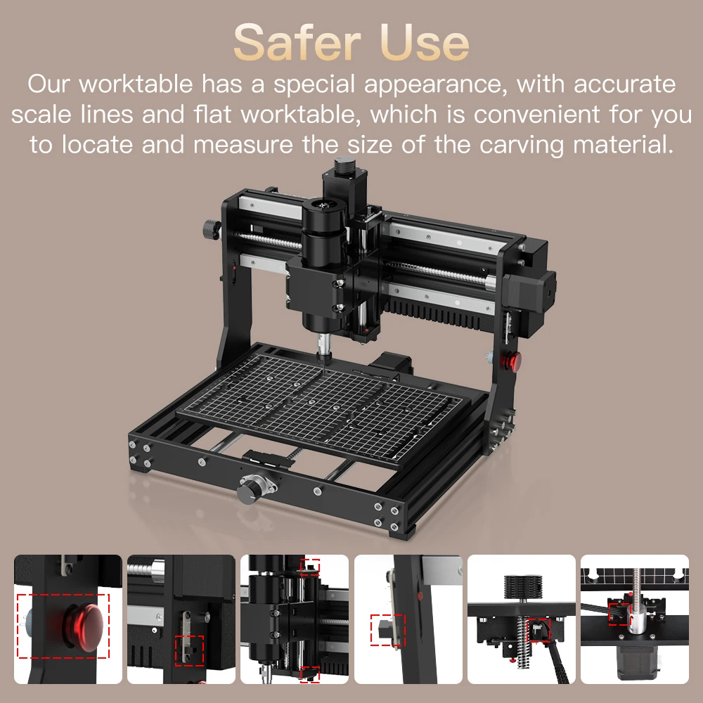 TWOWIN 500W CNC Engraver Machine 3020 Plus Milling Router Laser Engraving Cutting Machine For Wood Metal With Offline Control