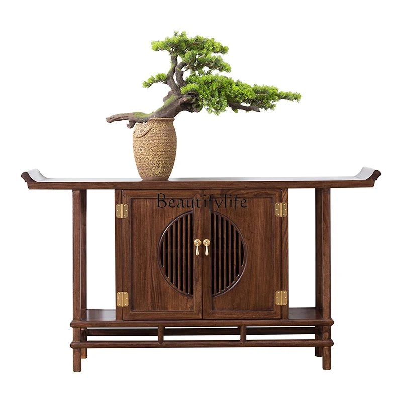 

Новый входной шкаф в китайском стиле, перегородка из массива дерева, консольные столы, декоративные наборы видов сбоку дзен, алтарь