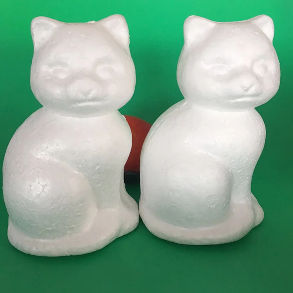 6 stücke 120 Mm Handwerk Ornament Diy Weiß Für Kinder Kinder Pädagogisches Weihnachten Ornament Winter Katze Urlaub Dekor