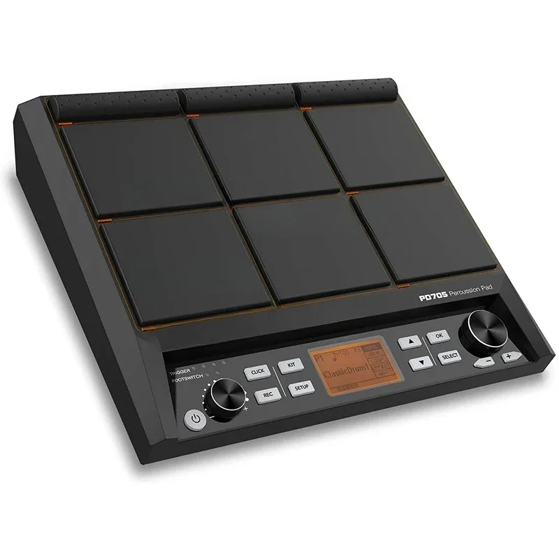 PD705 Percussion Pad 9-Sample Pad All-in-one Multipad Tabletop Electric Drum Set and Accessories