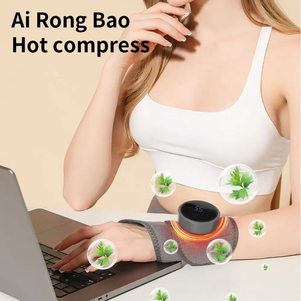 

Protective Electric Heating Wrist Guard Adjustable Non-Slip Hot Compress Wrist Brace Intelligent Timing USB Rechargeable