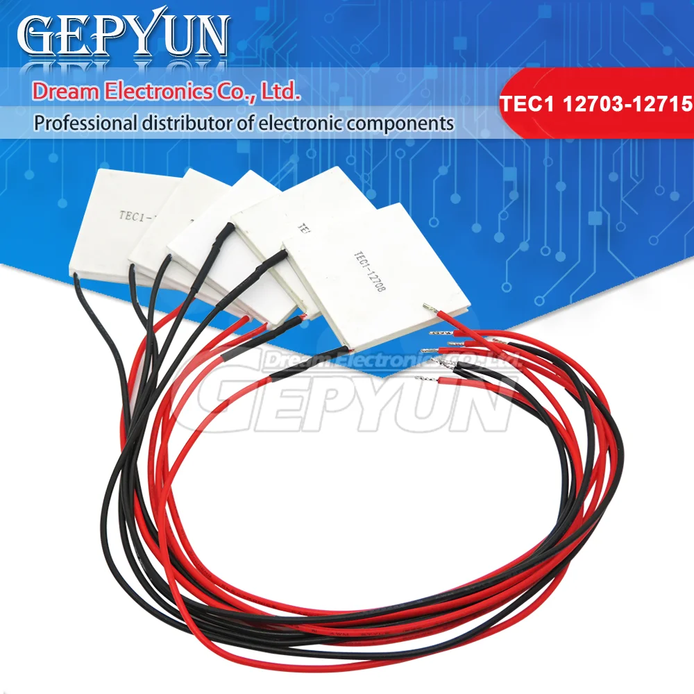 TEC1-12703 TEC1 12704 12705 12706 12708 12709 12710 12712 12715 12V 40*40 Módulo Refrigerador de semicondutores Peltier Elemente
