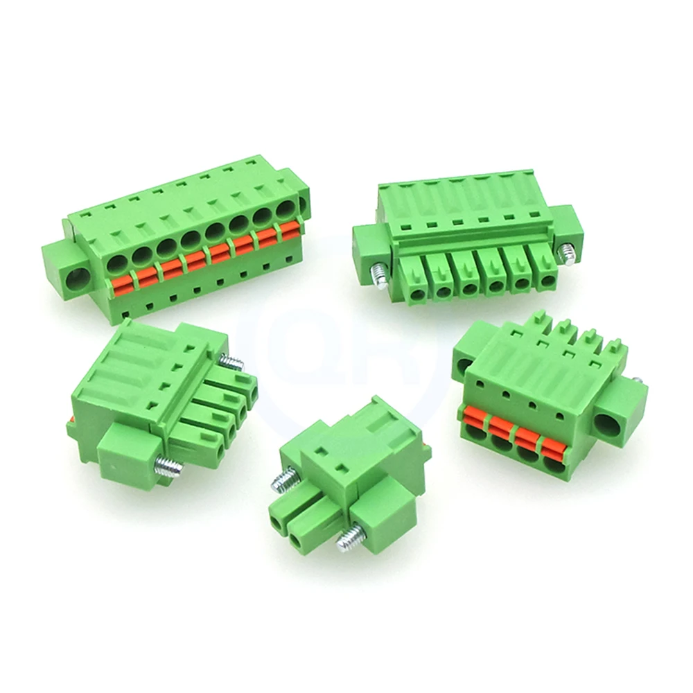 (10 pcs) KF 2EDGKDM 3.81mm 3.5mm Spring Push Terminal Locking Plug with Lugs Insertion and Extraction 15EDGKDM 3.5mm 2-24Pin