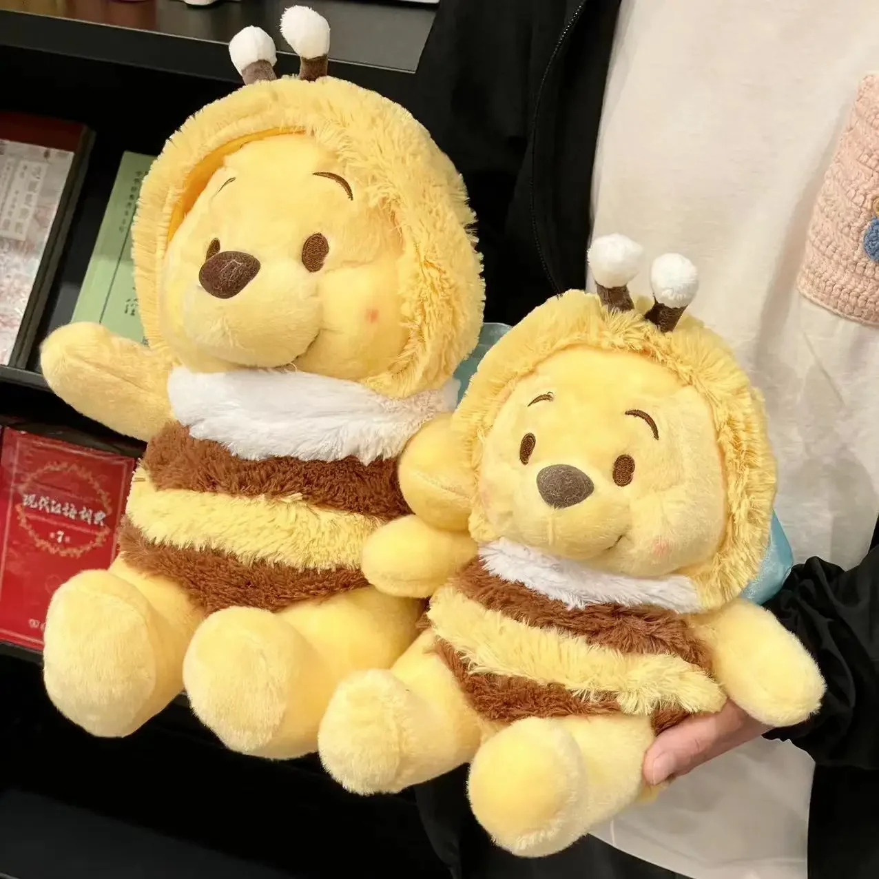 

Cartoon Huggable Anime Plushies Winnie the Pooh Doll Turn Into Bee Soft Stuffed Animal Pooh Bear Plushies Birthday Gifts Girl