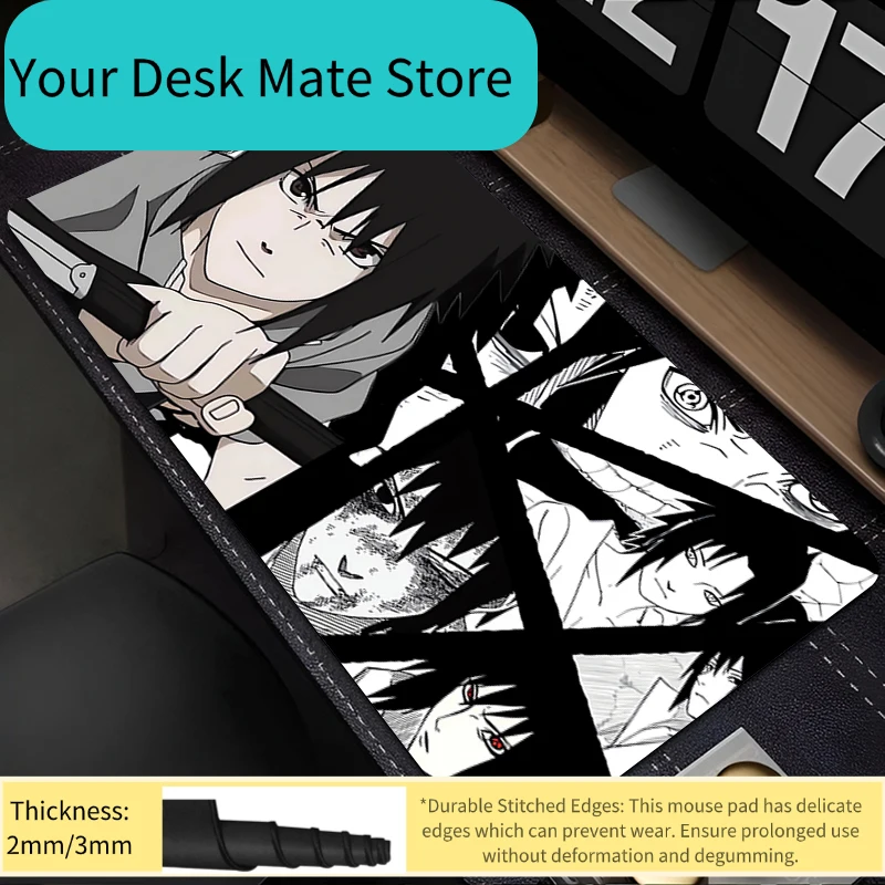 

Large Mouse Pad Naruto Sasuke Office Computer Desk Mat Table Keyboard Pad Laptop Carpet Accessories Gaming xxl Mousepad