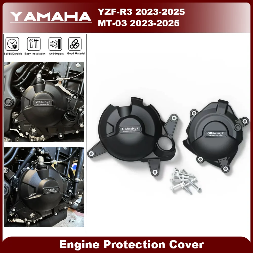 

For YAMAHA MT03 R3 2023 2024 2025 GB Racing Motorcycle Engine Protect Cover Body Frames Clutch Pulse Protection Cover Parts