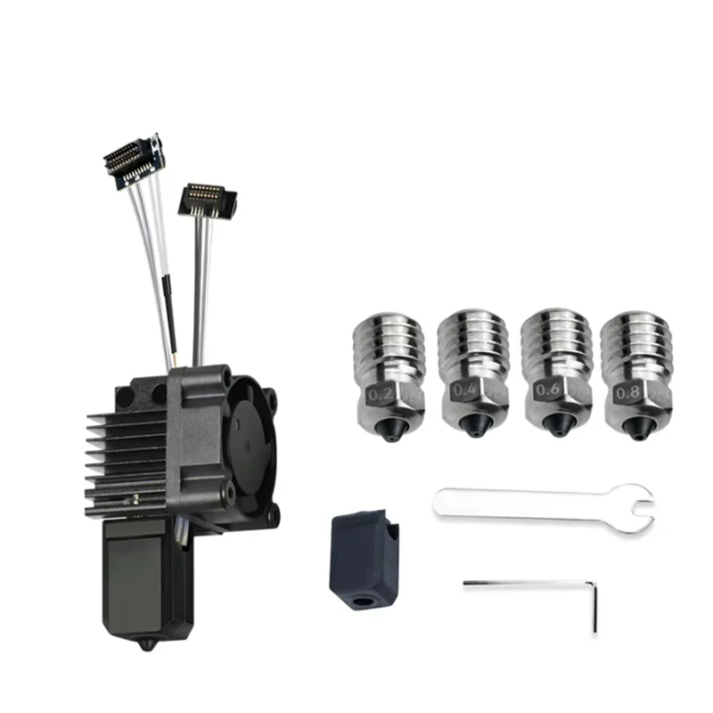 

AM-For Bambu Lab P1P P1 Комплект Hotend для 3D-принтера с охлаждающим вентилятором Печатающая головка V2.0 с биметаллическими насадками Детали для 3D-печати