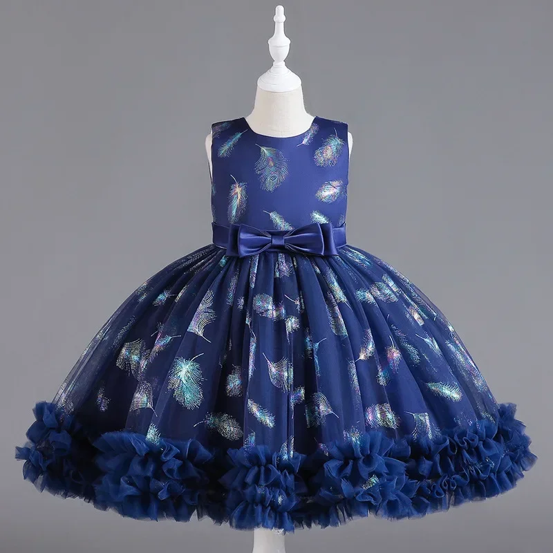 Summer Princess Dress for Girls Lace Mesh Sleeveless Children Bridesmaid Dresses Summer Girls Party Dresses 3-12 Years image 4