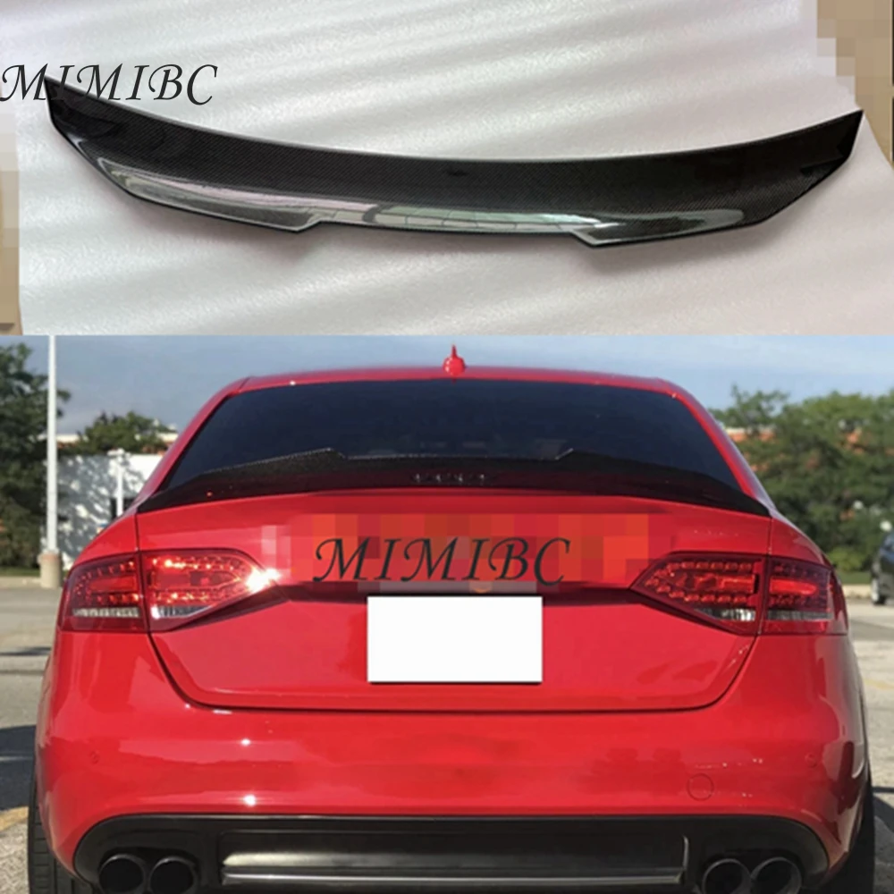 

FOR AUDI A4 B8 Sedan PSM Style Carbon fiber Rear Spoiler Trunk wing 2009-2012 FRP Forged carbon