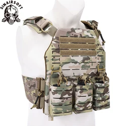 SINAIRSOFT Tactical Nylon Laser Cut Vest With Quick Release Security Molle Multi-camo Plate Carrier Chaleco Hunting Vests