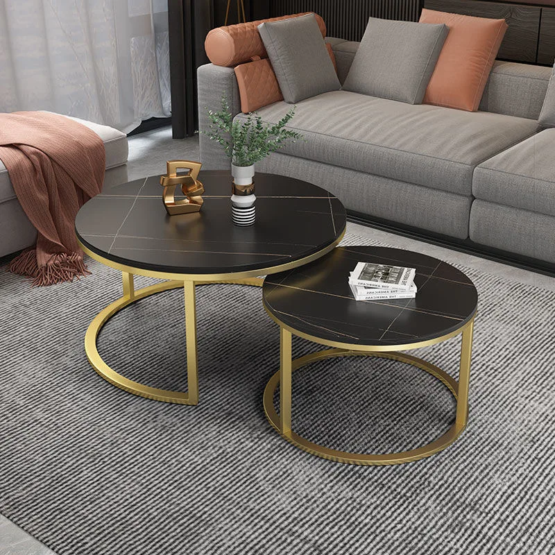 Modern Nesting Small Round Wood Side End Coffee Table for Bedroom Living Room Furniture