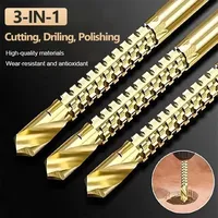 HSS Twist Drill Bits Set Titanium Coated Drill Bit 3-8mm Serrated Grooving Spiral Jagged Saw Drill Bit Composite Drill Bits
