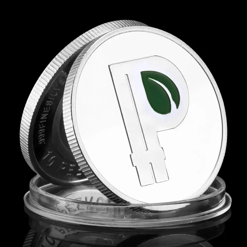 عملة تذكارية مطلية بالفضة من Peercoin، عملة مشفرة، عملات تذكارية مادية
