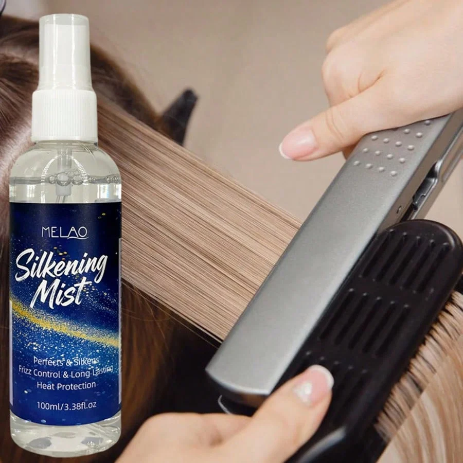 MELAO Hair Silkening Mist, Perfect & Silky, Frizz Control & Long Lasting Heat Protection, Adds Shine & Smoothness