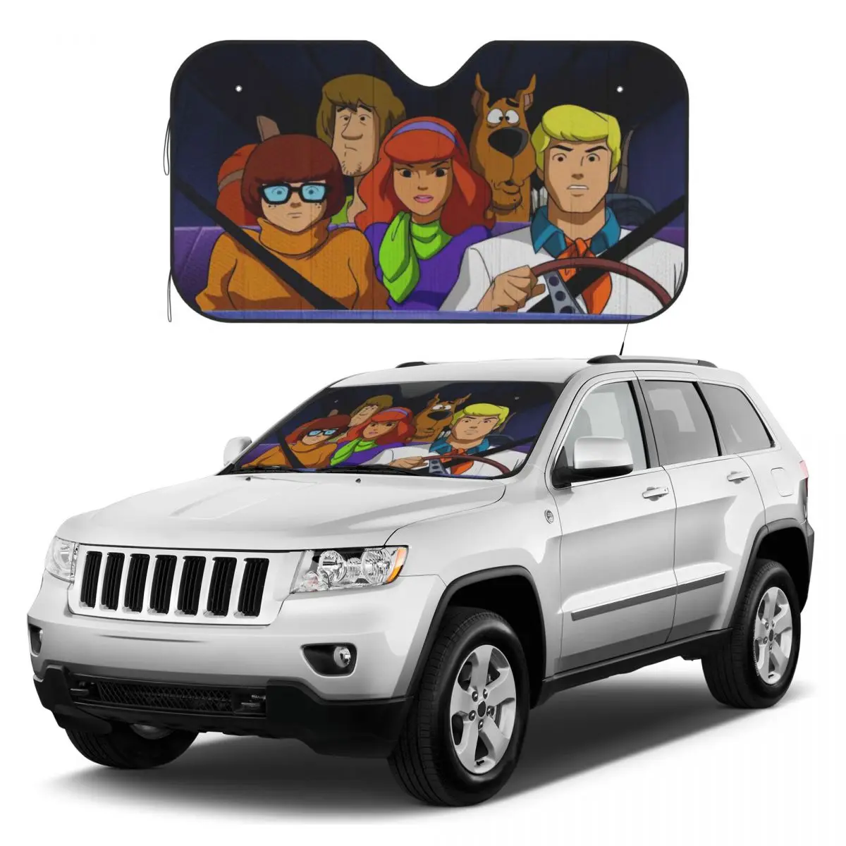 American Cartoon Animation Car Sunshades Reflector Anti Uv Funny Custom Car Sunshade Sun Shade