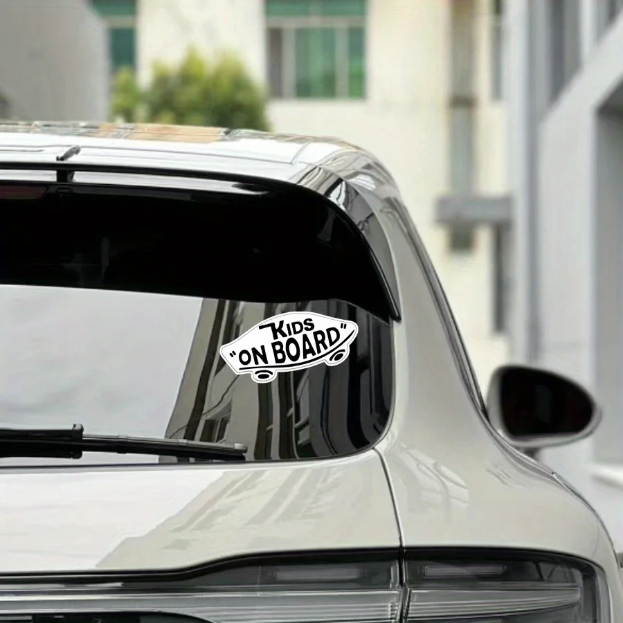 Humorous 'Kids On Board' Sticker for Cars - close-up view