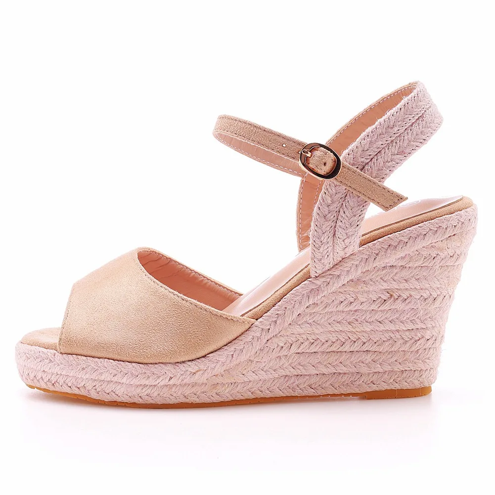 

Peep Toe Platform Wedge Sandals for Women Summer Fashion Rome Gladiator Shoes 2022 Big Size Women's Espadrilles Female Footwear