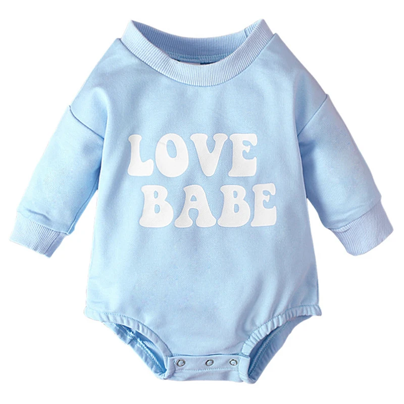 

Spring Autumn Infant Girl Boy Clothes Korean Casual Letter Long Sleeve Cotton Bodysuits Baby Tops Newborn Twin Outfits BC1876