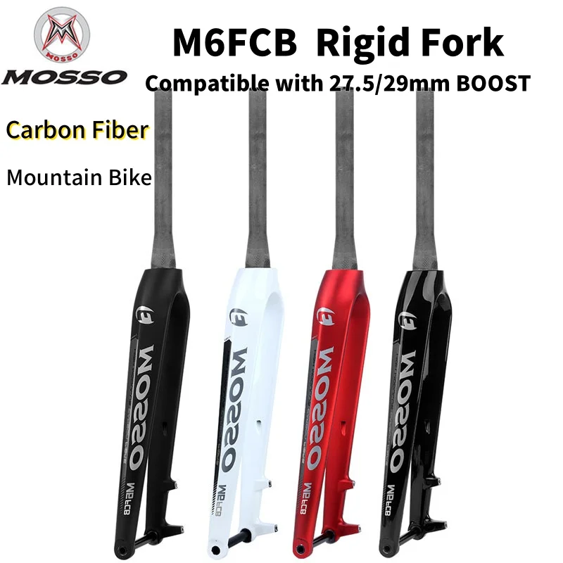 MOSSO M6FCB MTB Starrgabel aus Kohlefaser, mit BOOST Großdurchmesser-Steuerrohr, Scheibenbremsen-Kompatibel, für 27,5/29 Zoll