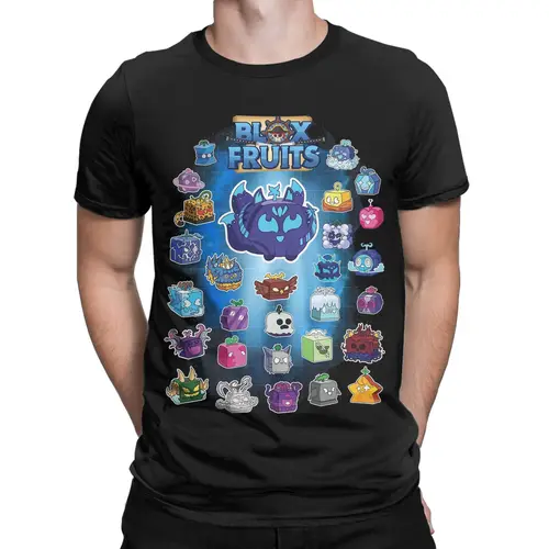 Imagen 2 del producto Camisetas para hombre B-Blox Kitsune todos los personajes frutas divertida Camiseta de algodón puro juego de manga corta camisetas de dibujos animados ropa de talla grande